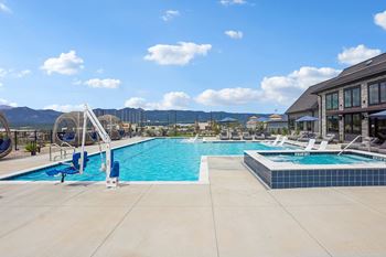Resort-style swimming pool